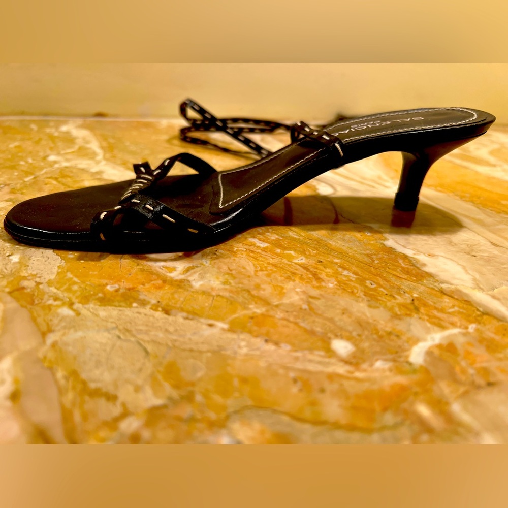 Balenciaga Wrap Sandals with Kitty heel